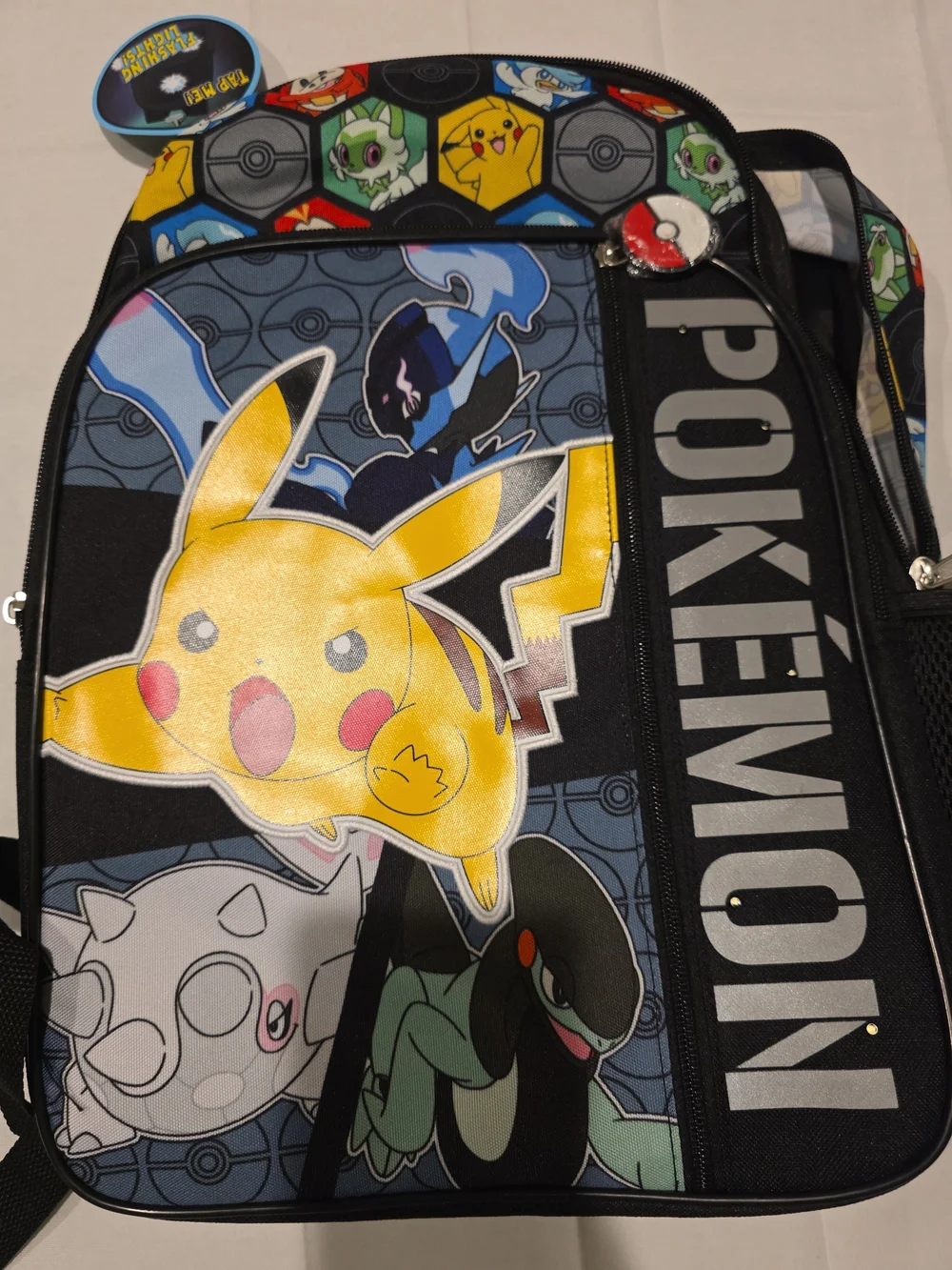 Pikachu Black Graphic Boys Backpack